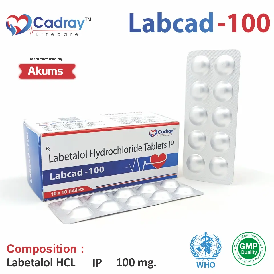 Labetalol 100mg | Best price for PCD Pharma Franchise | Beta-blocker for hypertension & angina